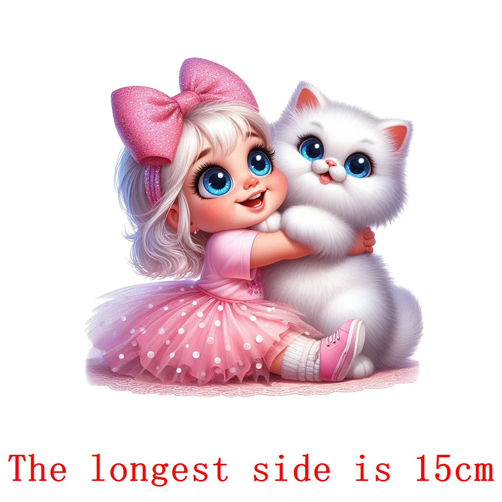 Bügelaufkleber - 15cm Rosa Prinzessin