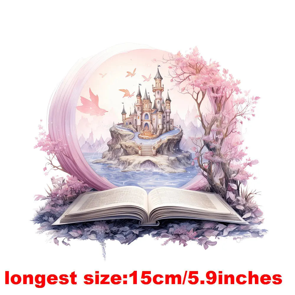 Bügelaufkleber - 15cm Traumland-Bücher