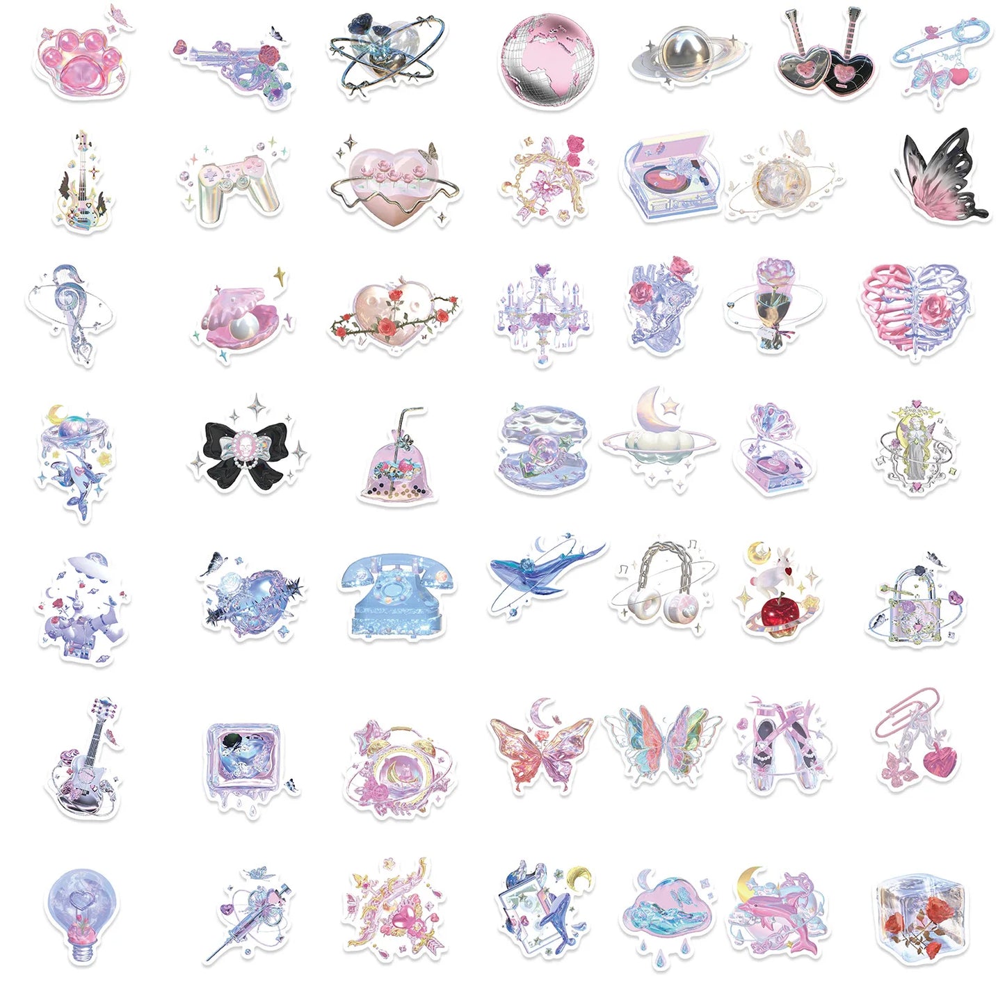 Sticker‑Set - Traumhafte Kristall‑Sticker (10‑50 Stk.)