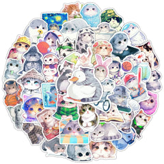 Sticker-Set - Süße Katzen (10/30/50 Stück)