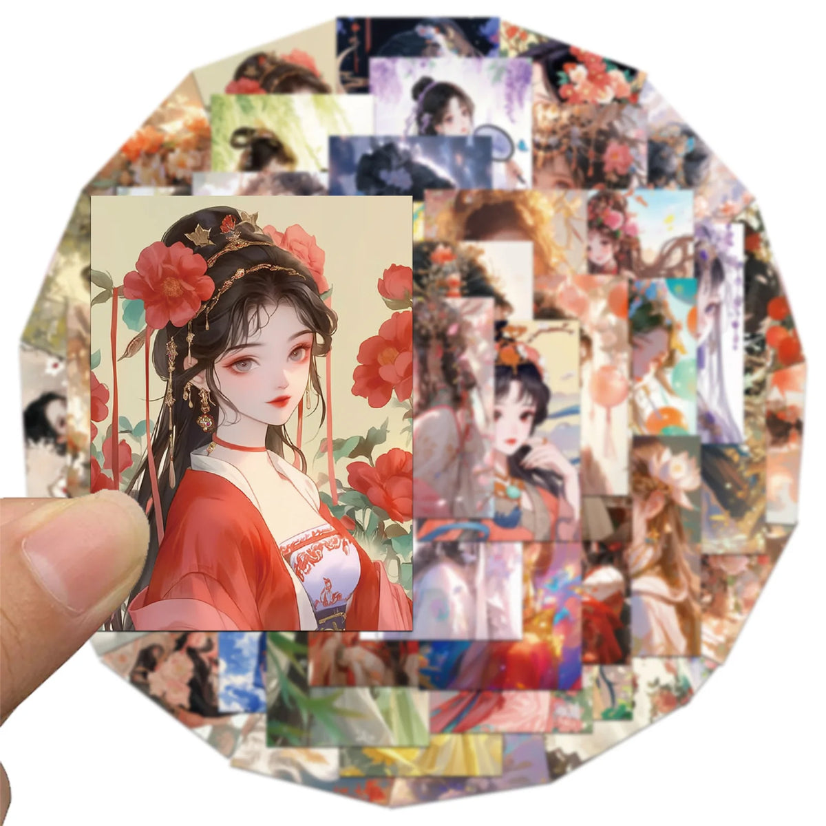 Sticker‑Set - Chinesische Mädchen Sticker (10‑50 Stk.)