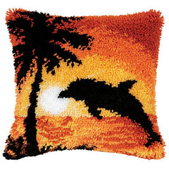 Knüpfset - Landschafts‑Motiv Knüpfkissen‑Set