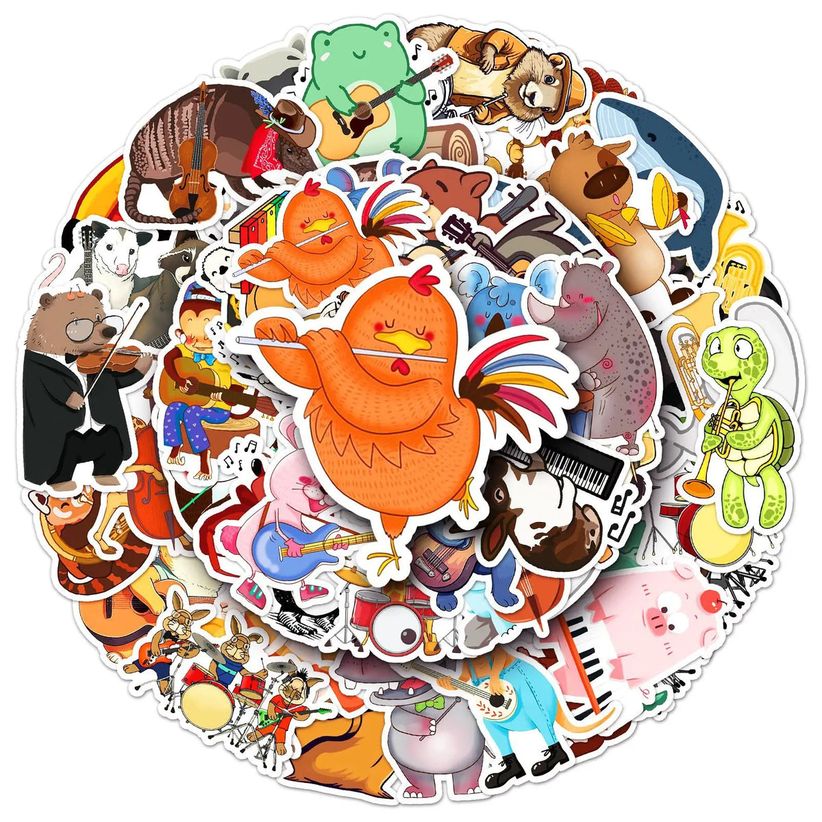 Sticker-Set - Tier-Konzert (10/30/50 Stück)