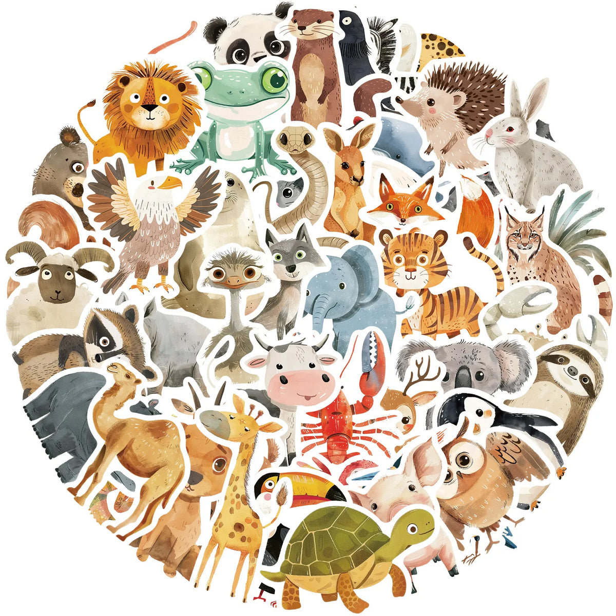 Sticker-Set - 50 Kinderbuch-Tiere