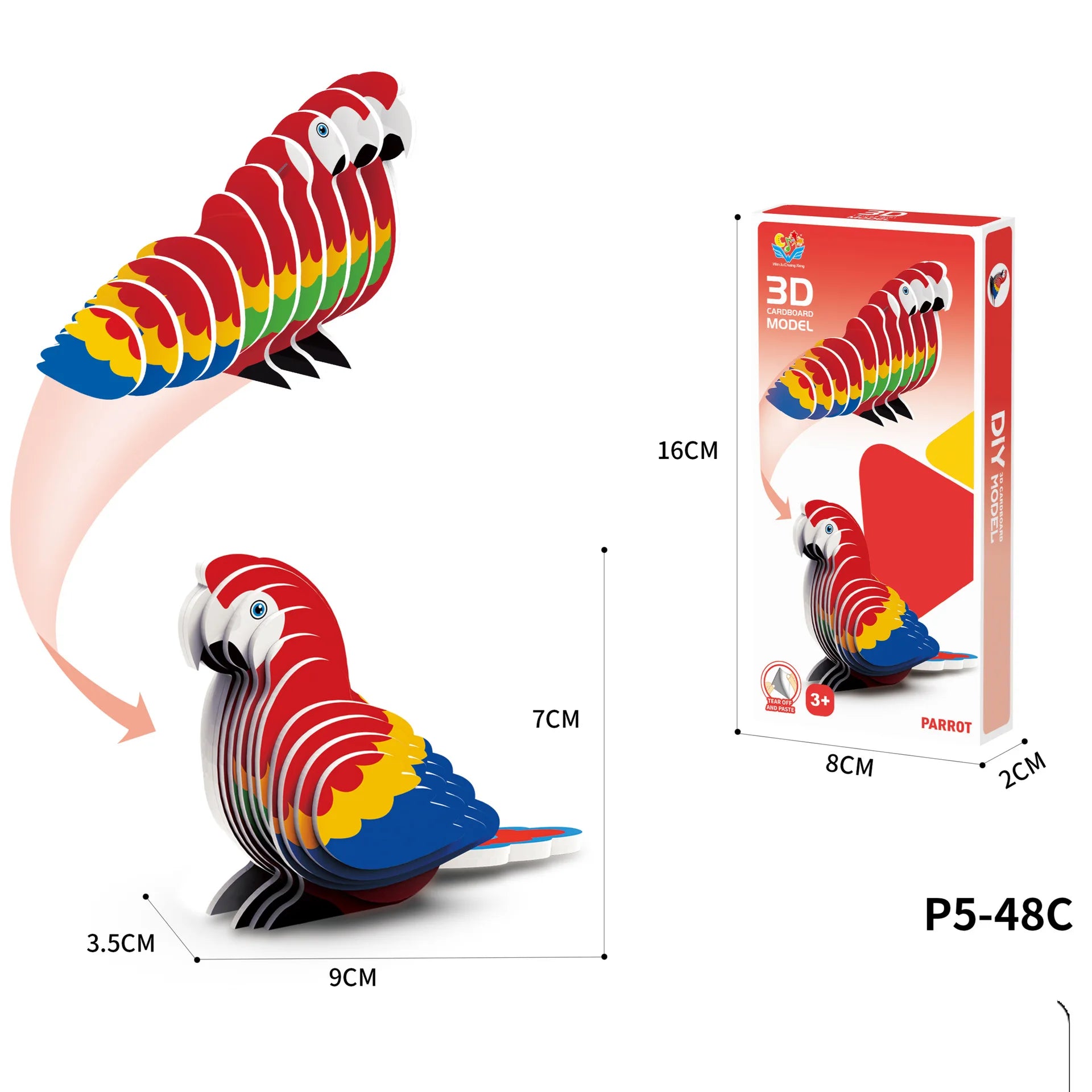 3D Puzzle - Cartoon Dinosaurier
