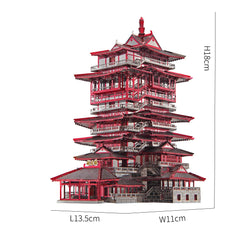 3D Metall-Puzzle - Yuewang Turm