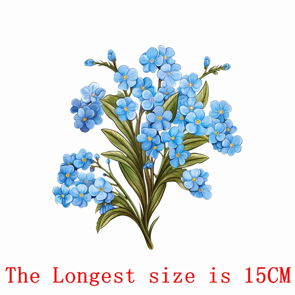 Bügelaufkleber - 15cm Rosen