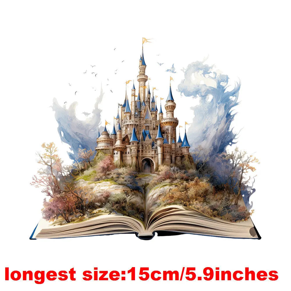 Bügelaufkleber - 15cm Traumland-Bücher