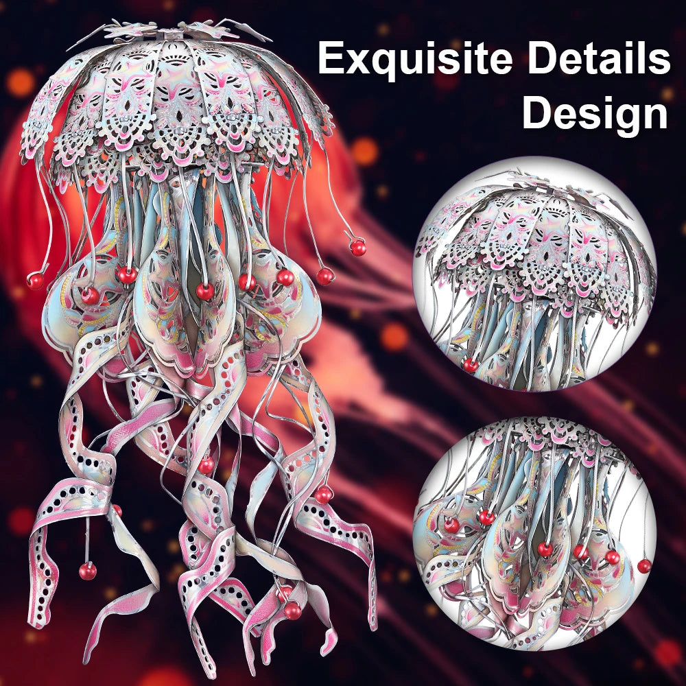 3D Metall-Puzzle - Bunte Qualle