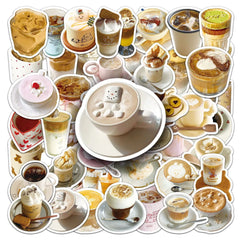 Sticker‑Set - Kaffee & Afternoon‑Tea Sticker (10‑50 Stk.)