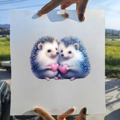 Bügelaufkleber - 15cm Bunter Igel