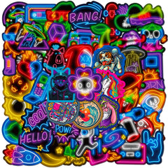 Sticker-Set - 50 Neon-Lichter