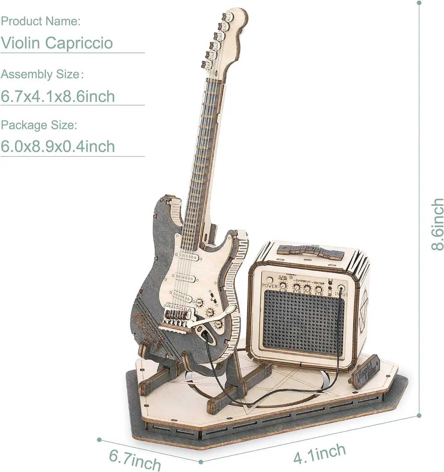3D Holz-Puzzle - Elektrische Gitarre