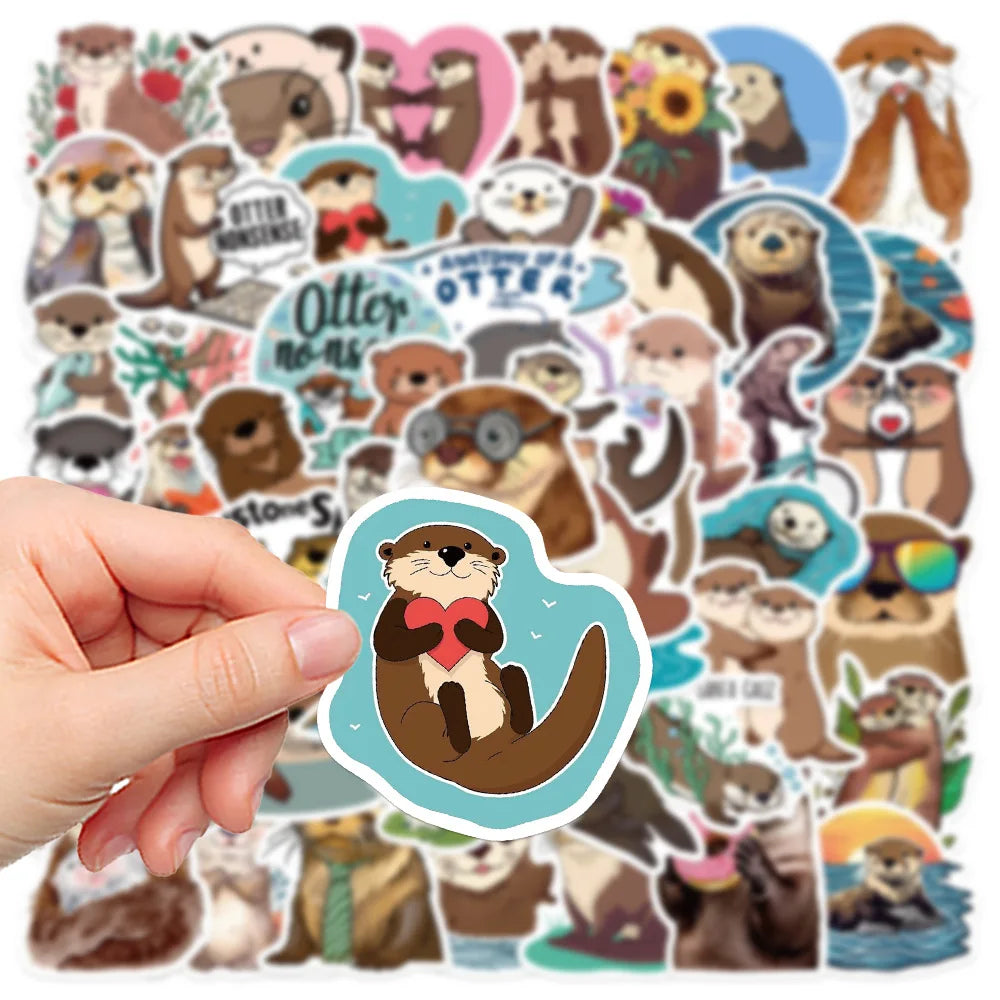 Sticker-Set - Niedliche Otter (10/30/50 Stück)
