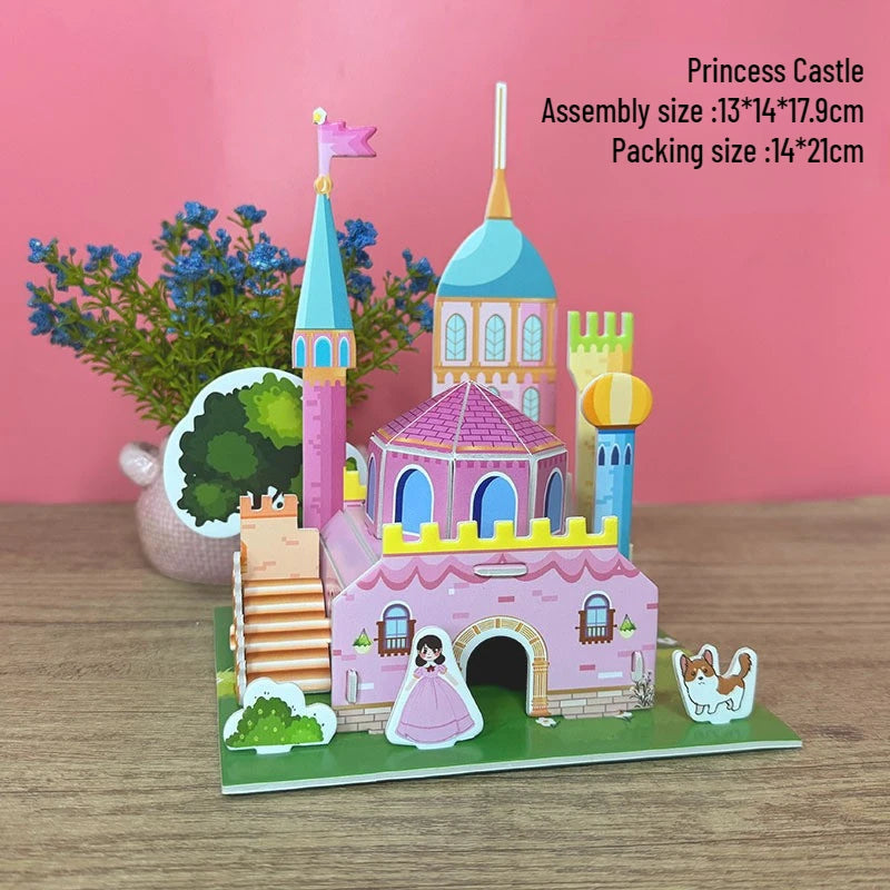 3D Holz-Puzzle - Schloss aus Papier