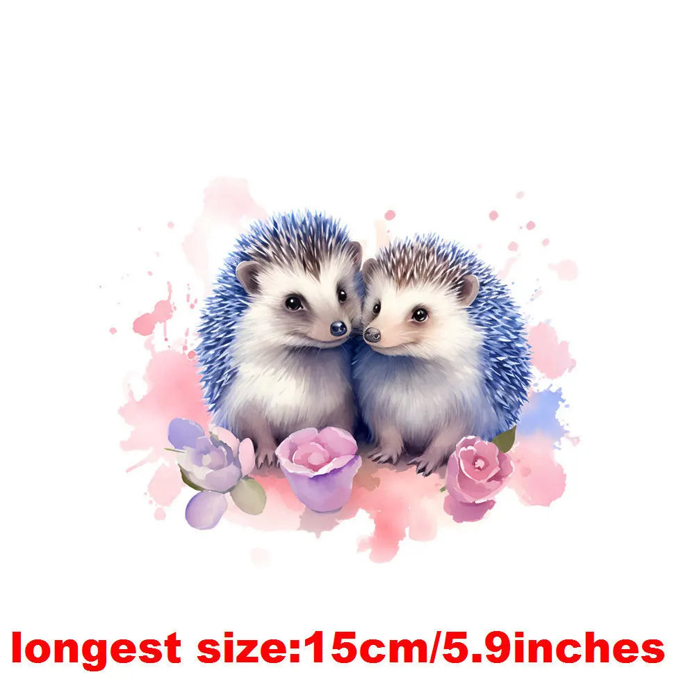 Bügelaufkleber - 15cm Bunter Igel