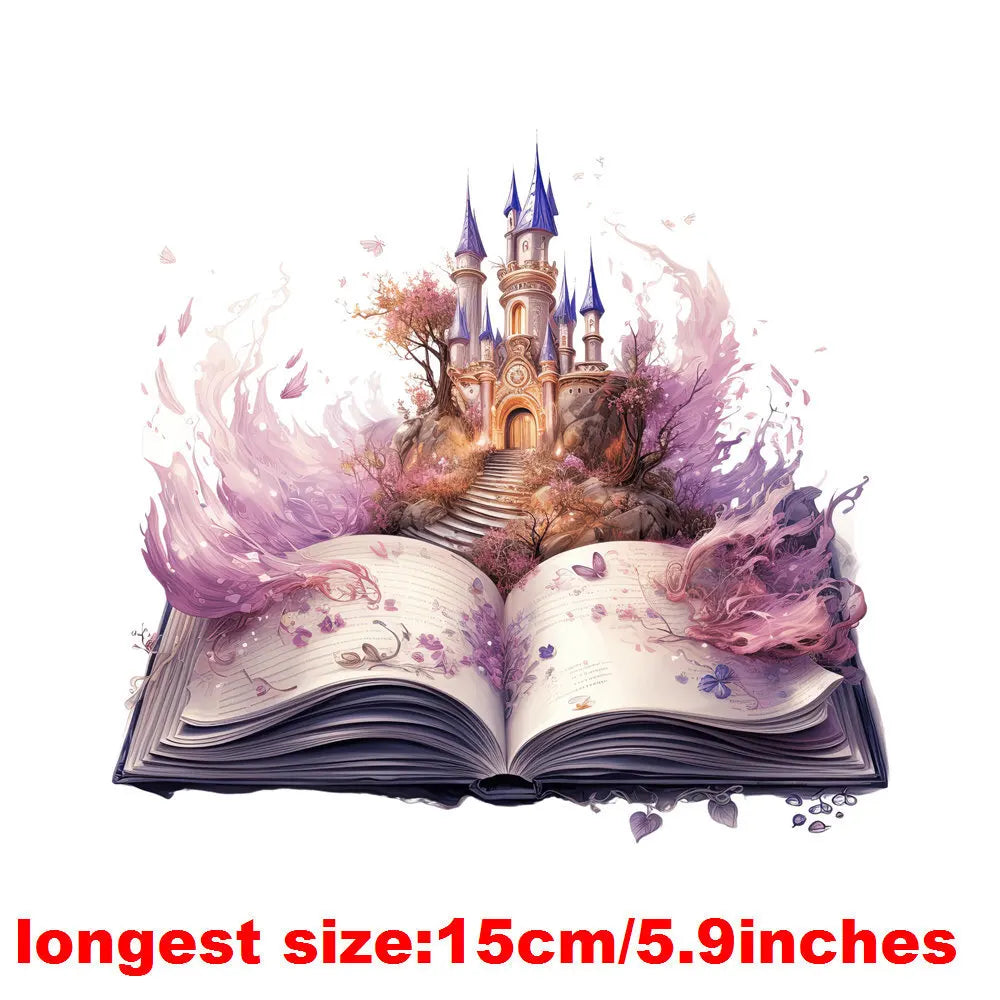Bügelaufkleber - 15cm Traumland-Bücher