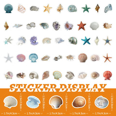 Sticker‑Set - Meeresschnecken Sticker (10‑100 Stk.)