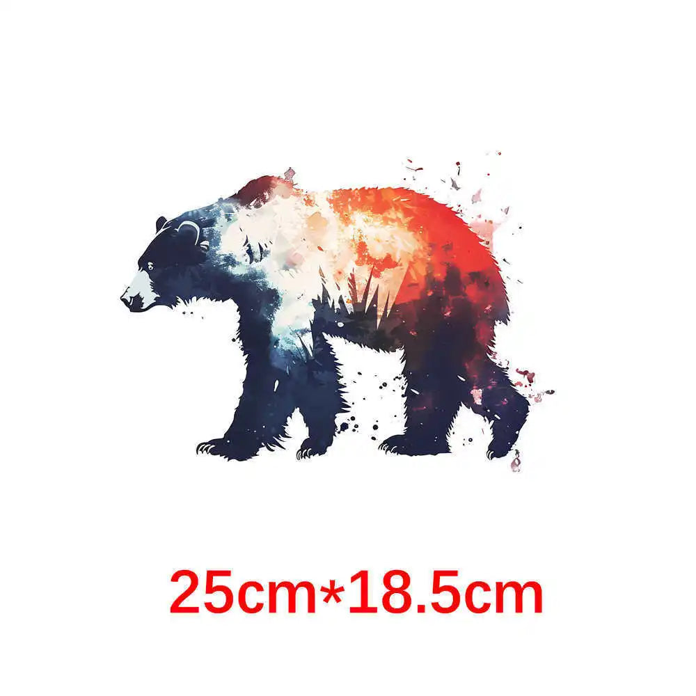 Bügelaufkleber - 25cm Eisbär auf Gletscher