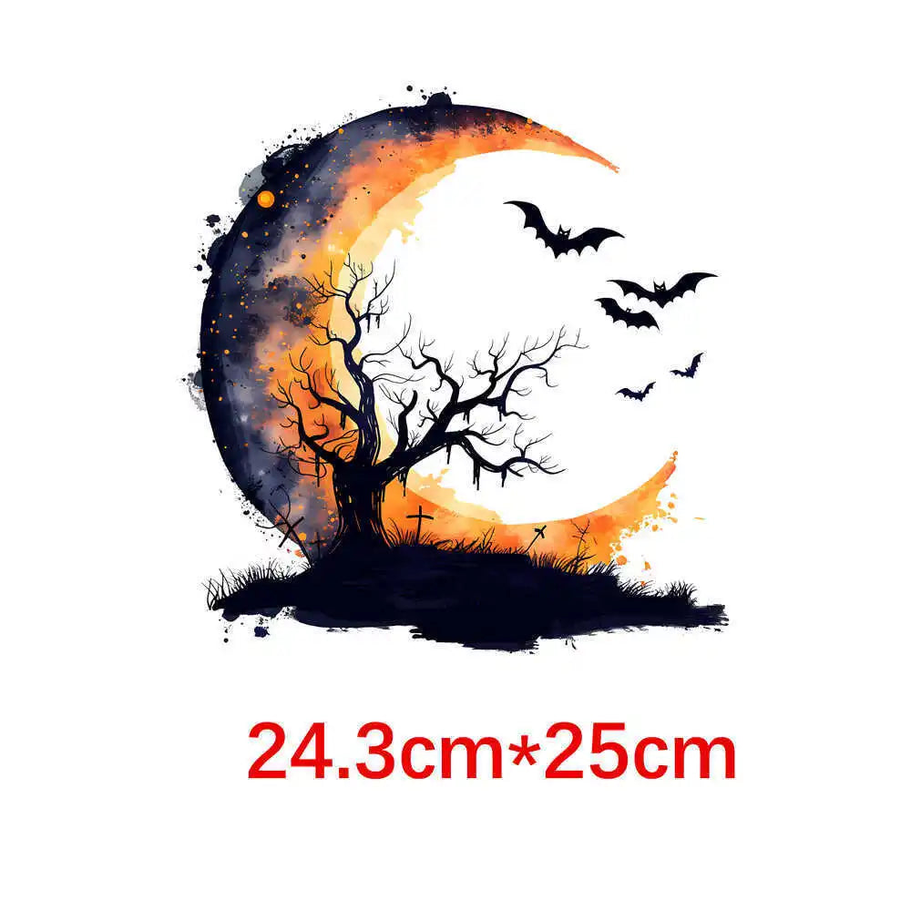 Bügelaufkleber - Punk-Style Mondnacht