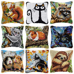 Knüpfset - Koala‑Katze‑Eichhörnchen Knüpfmatte