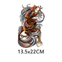 Bügelaufkleber - Punk-Drachen