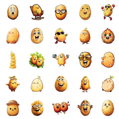 Sticker‑Set - Kartoffel Fun‑Sticker (10‑50 Stk.)