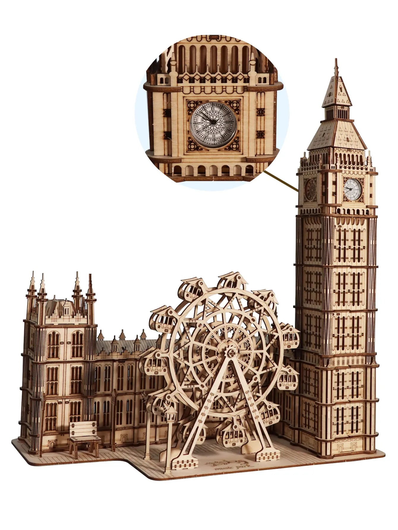 3D Holz-Puzzle - Big Ben mit Uhr