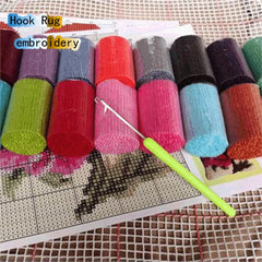 Knüpfset - Delfin & Kaninchen Knüpfmatte