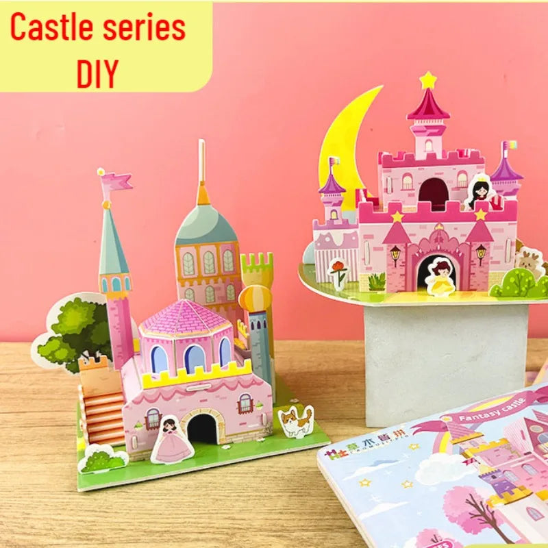 3D Holz-Puzzle - Schloss aus Papier