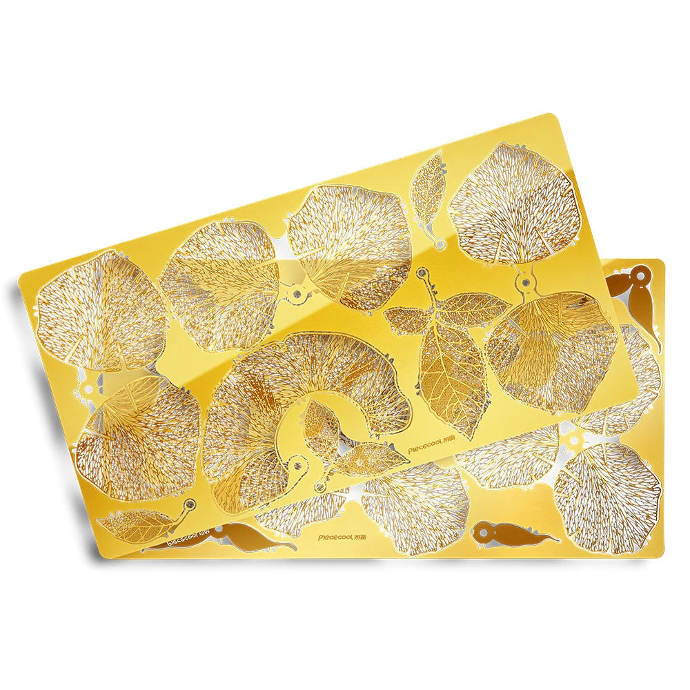 3D Metall-Puzzle - Goldene Rose
