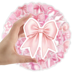 Sticker‑Set - Rosa Schleifen Coquette‑Sticker (10‑100 Stk.)