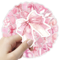 Sticker‑Set - Rosa Schleifen Coquette‑Sticker (10‑100 Stk.)