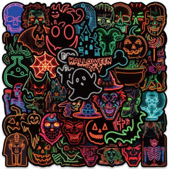 Sticker‑Set - Horror Halloween Neon‑Sticker (50 Stk.)