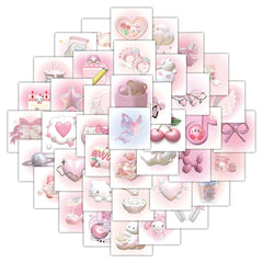 Sticker‑Set - 3D Hello‑Kitty Sticker (10‑54 Stk.)