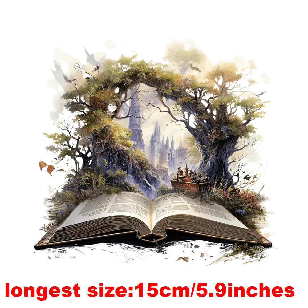 Bügelaufkleber - 15cm Traumland-Bücher