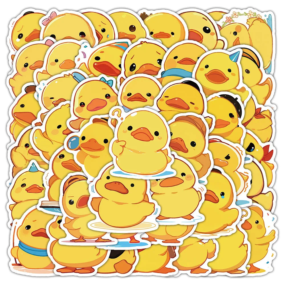 Sticker-Set - Gelbe Enten (10/30/50 Stück)