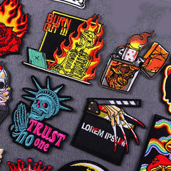 Bügelaufkleber - Schädel