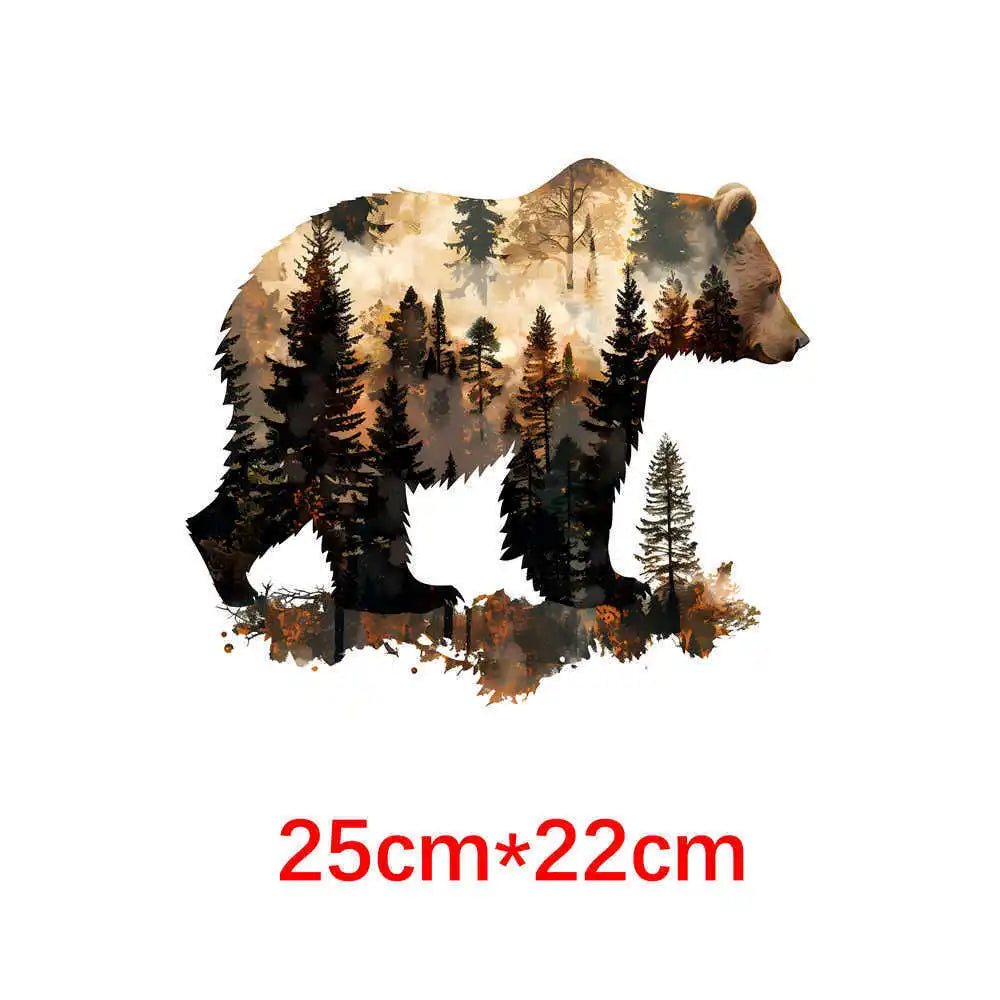 Bügelaufkleber - 25cm Eisbär auf Gletscher
