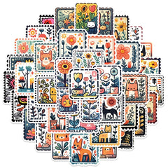 Sticker-Set - 50 Retro-Tiere