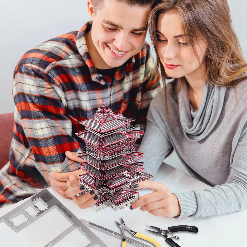 3D Metall-Puzzle - Chinesische Gebäude