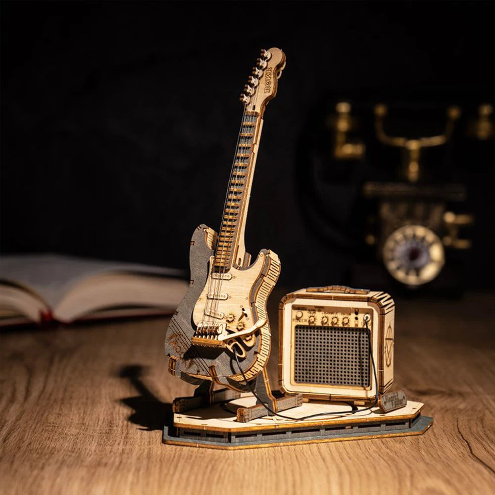 3D Holz-Puzzle - Elektrische Gitarre