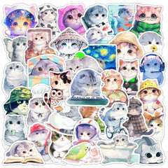 Sticker-Set - Süße Katzen (10/30/50 Stück)