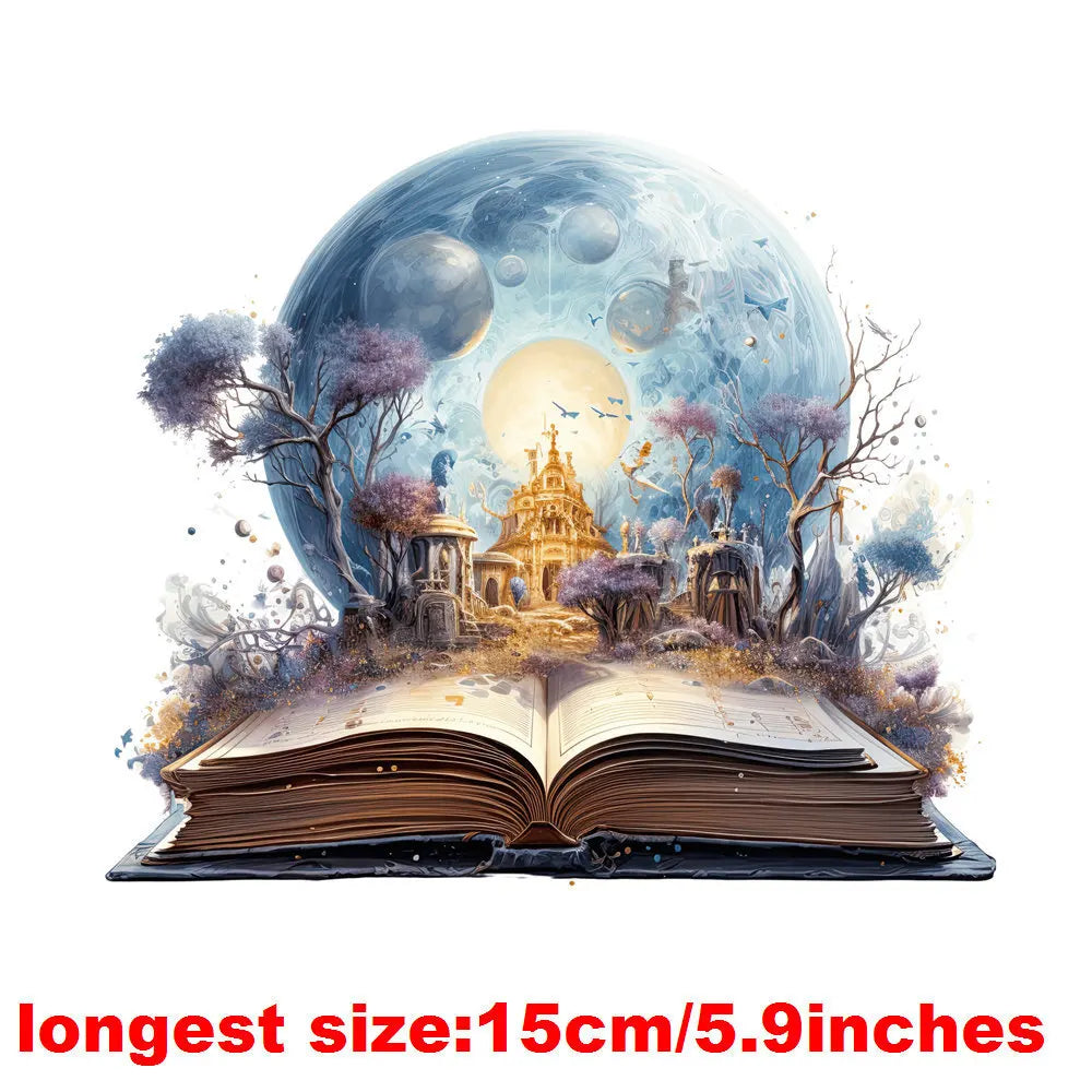 Bügelaufkleber - 15cm Traumland-Bücher