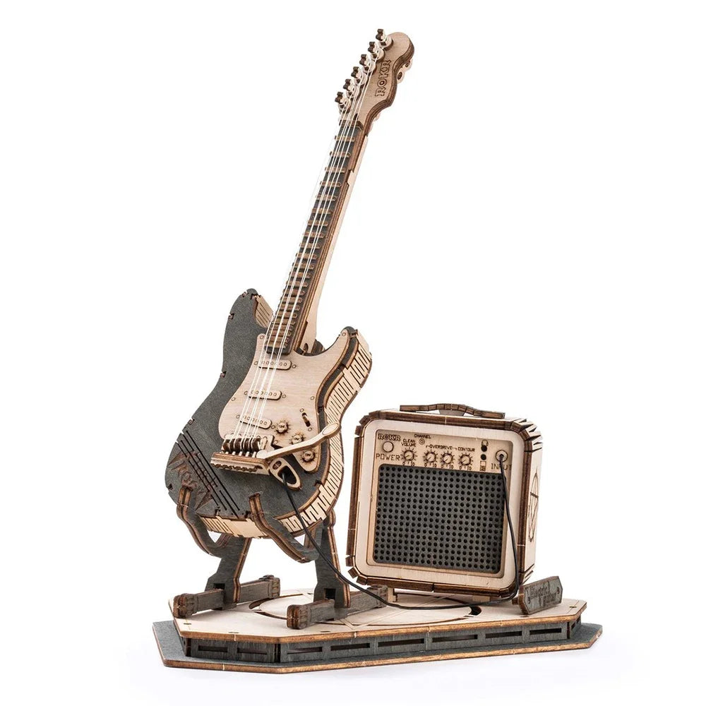 3D Holz-Puzzle - Elektrische Gitarre