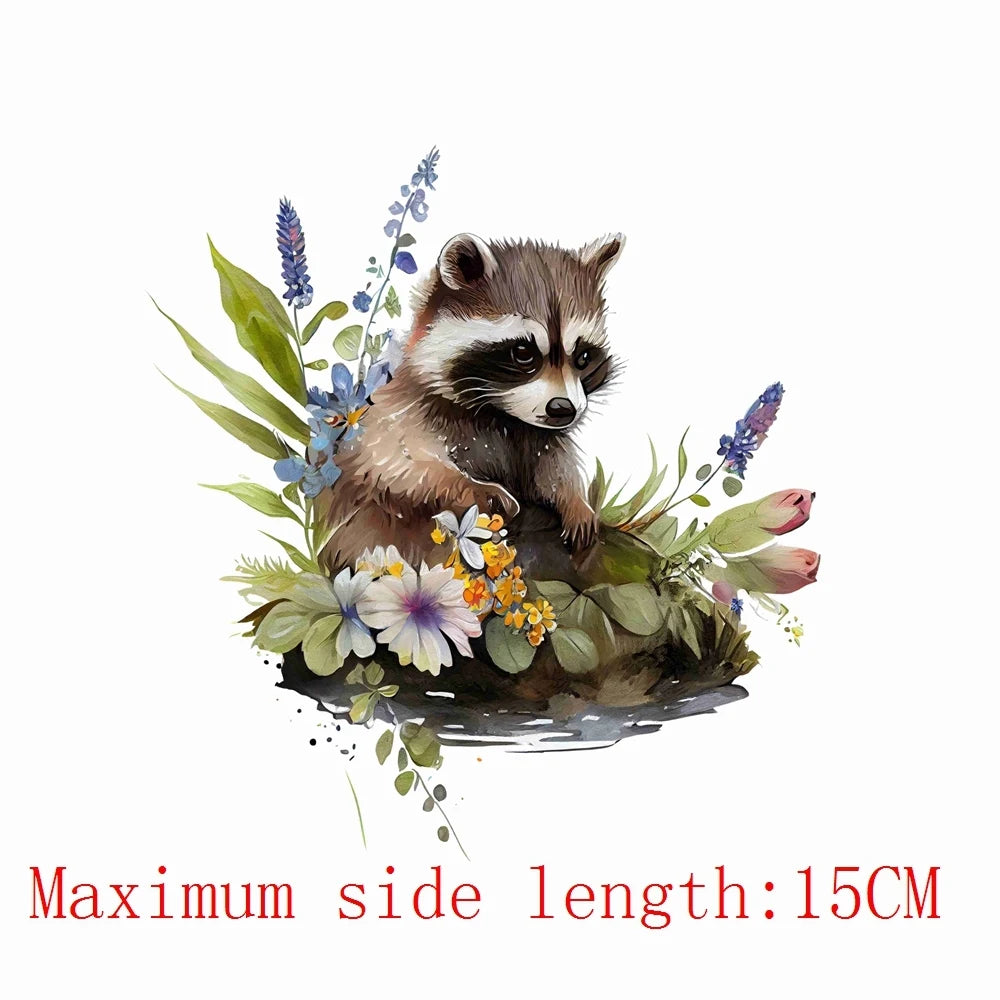 Bügelaufkleber - 15cm Kleiner Waschbär