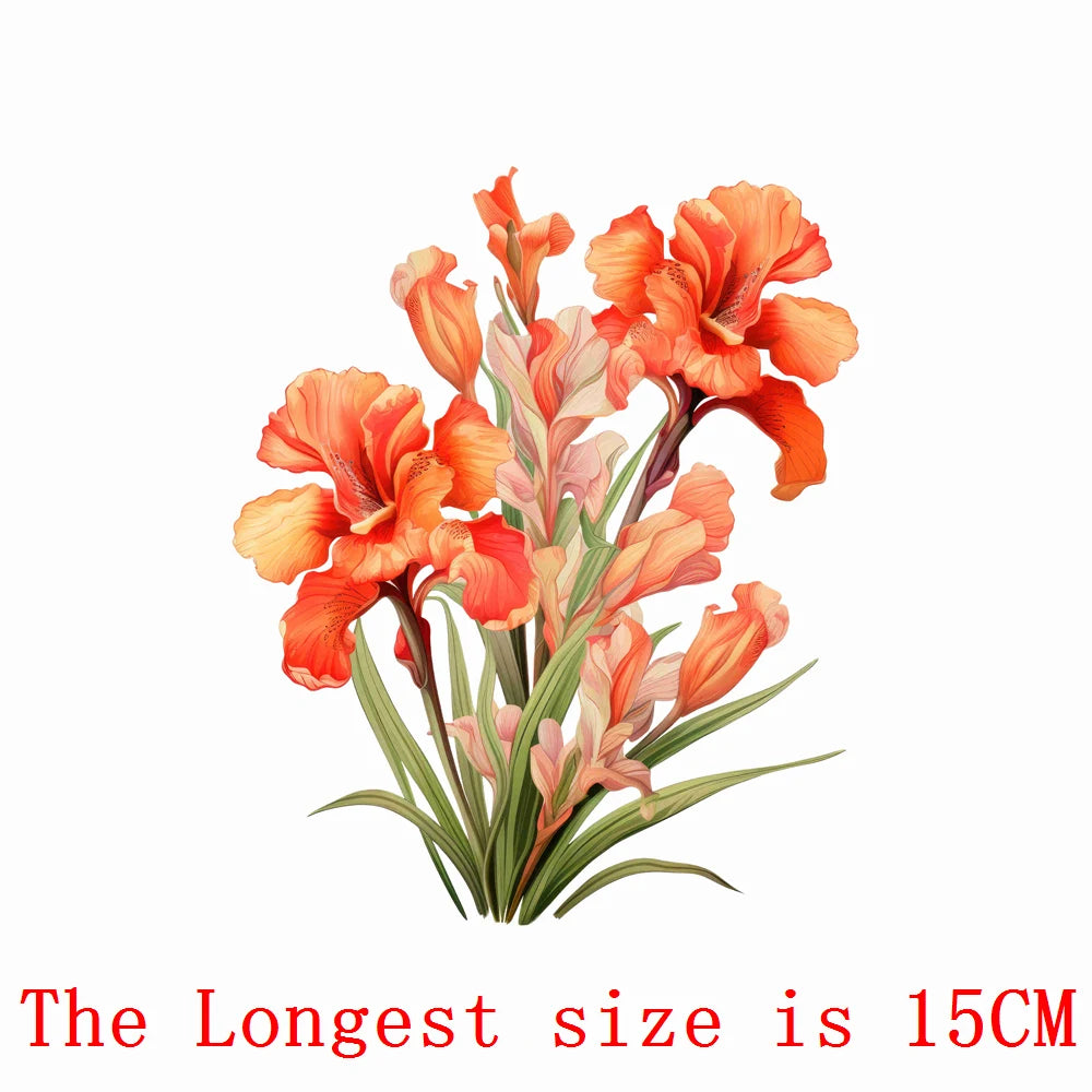 Bügelaufkleber - 15cm Rosen