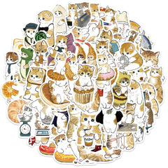 Sticker-Set - 64 Katzen