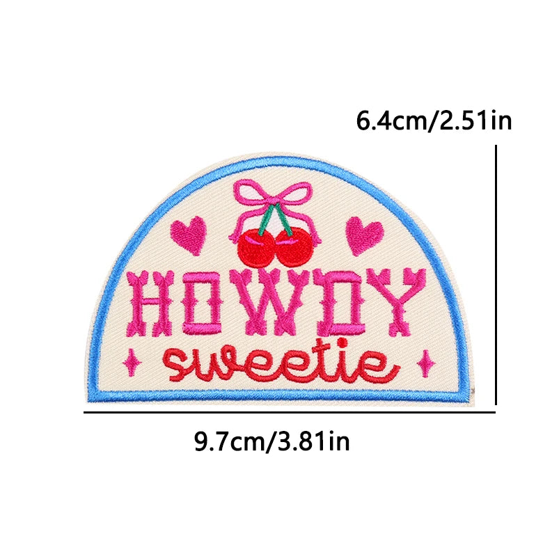 Bügelaufkleber - Howdy Schrift