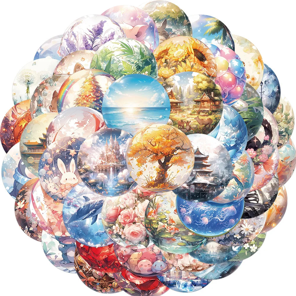 Sticker-Set - 50 Welt in Flaschen